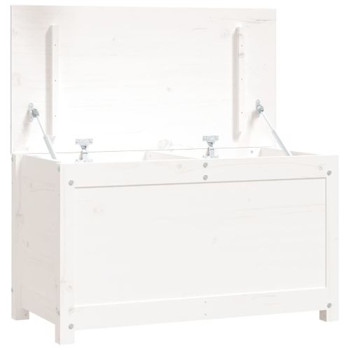 vidaXL Boîte de rangement Blanc 80x40x45,5 cm Bois massif de pin