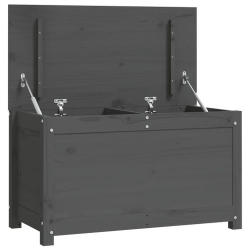 vidaXL Boîte de rangement Gris 80x40x45,5 cm Bois massif de pin