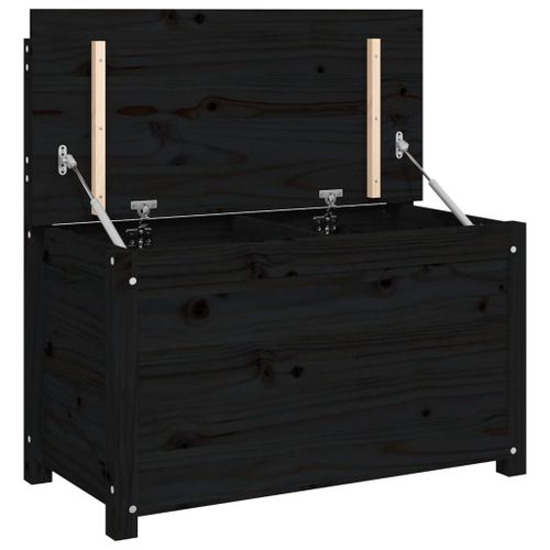 Vidaxl Banc Noir 80x41x77 Cm Bois De Pin Massif