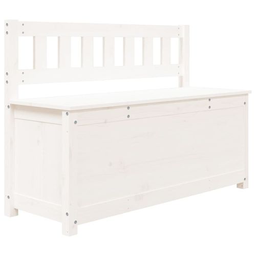Vidaxl Banc Blanc 110x41x76,5 Cm Bois De Pin Massif