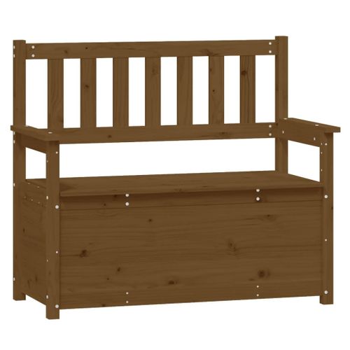 Vidaxl Banc Marron Miel 112,5x51,5x96,5 Cm Bois De Pin Massif