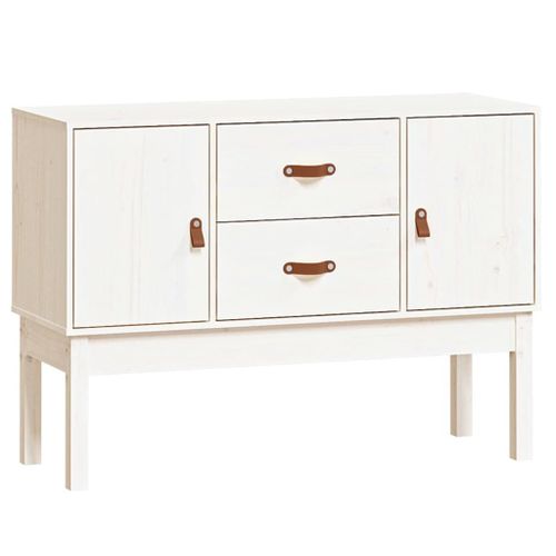 Vidaxl Buffet Blanc 110x40x78 Cm Bois Massif De Pin