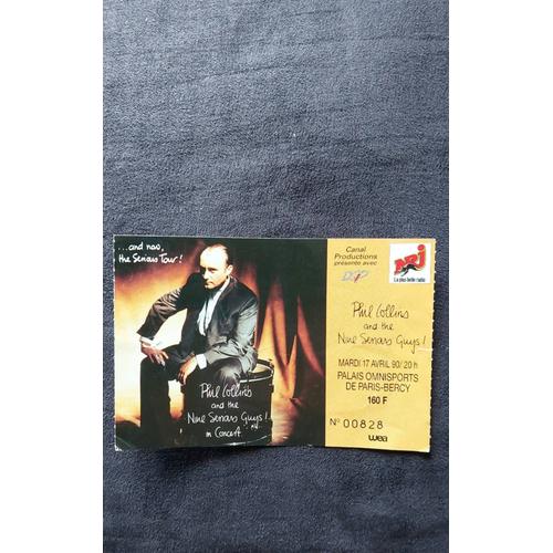 Ticket Concert Phil Collins - Paris (Bercy) - 17 Avril 1990