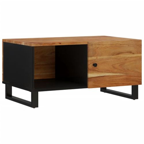 Vidaxl Table Basse 80x50x40 Cm Bois D'acacia Solide Et D'ingénierie