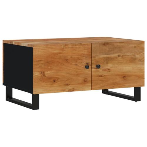 Vidaxl Table Basse 80x50x40 Cm Bois D'acacia Solide Et D'ingénierie