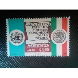 Timbre Mexique Y T Pa 380 Droits Et Devoirs Économiques Onu 1975 ( 040507 )