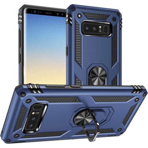 Coque Galaxy Note 8,Housse Antichoc Armure Protection Housse Coque Etui Avec Support Cover Case Pour Samsung Galaxy Note 8 (Bleu Foncé)