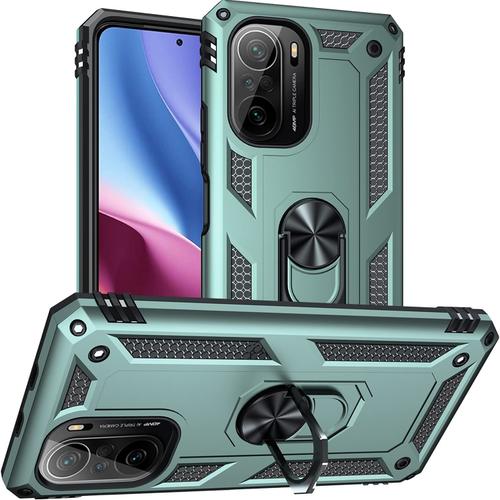 Coque Xiaomi Redmi Note 10 5g,Poco M3 Pro 5g Antichoc Support Protection Housse Avec Lentille Coulissante Couverture Étui Pour Xiaomi Redmi Note 10 5g/Poco M3 Pro 5g (Vert)