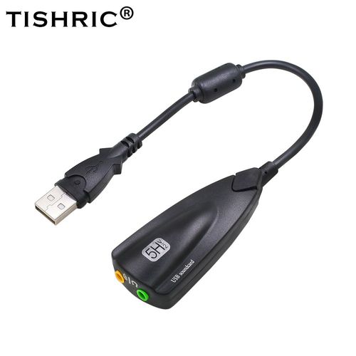 THSRIC-Carte son USB 7.1 pour ordinateur portable et PC,adaptateur de téléphone,microphone,sauna,haut-parleur 3D,procureur externe,5HV2 - Type Black