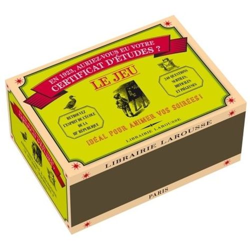 En 1923, Auriez-Vous Eu Votre Certificat D'études ? Le Jeu - Avec 60 Cartes