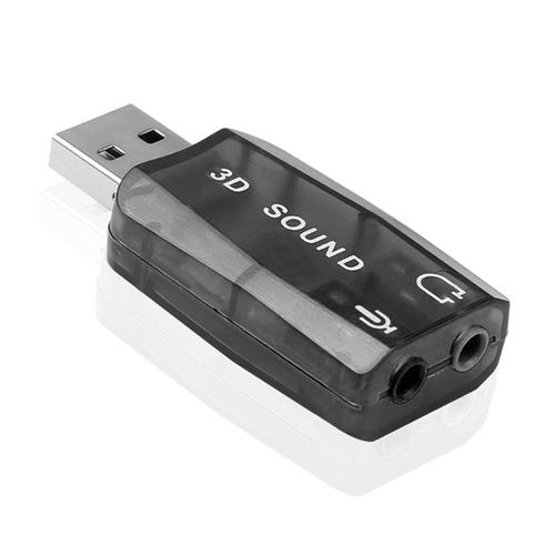 Adaptateur mini USB mâle vers 3,5 mm femelle,carte son 3D pour micro microphone