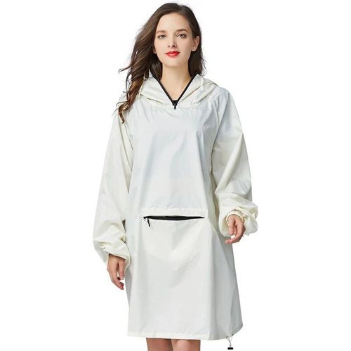 Poncho De Pluie Imperméable Pour Femme,Imperméable Everak,Manches À Capuche,Grande Poche Sur Le Devant