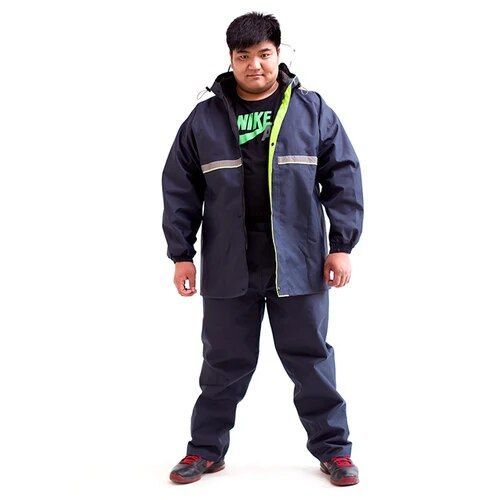 Manteau De Pluie Imperméable Noir Pour Homme,Veste Imbibée,Poncho D'équitation Pour Adulte,Grande Taille,Simple,Double Couche