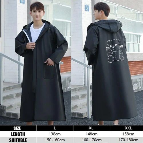 Imperméable à capuche imperméable pour hommes et femmes,coupe-vent,poncho d'extérieur noir,housses,veste de pluie oligRain,vêtements de pluie de moto