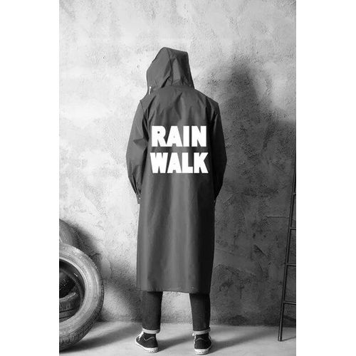 Manteau De Pluie Imperméable À Capuche Pour Adultes,Imperméable,Long,Noir,Eva,Randonnée En Plein Air,Voyage,Poncho Épais