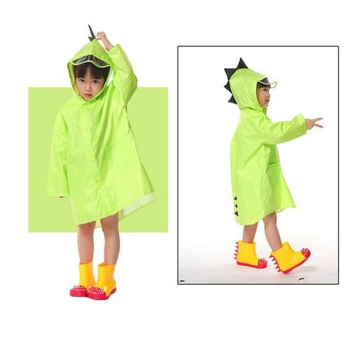 Manteau De Pluie Imperméable Pour Enfants,Poncho D'extérieur,Mignon,Dinosaure,Vêtements De Pluie Pour Étudiants,Garçons,Filles,Enfants