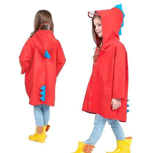 Manteau De Pluie Imperméable Pour Enfants,Poncho D'extérieur,Mignon,Dinosaure,Vêtements De Pluie Pour Étudiants,Garçons,Filles,Enfants