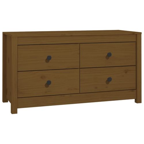 Vidaxl Armoire Latérale Marron Miel 100x40x54 Cm Bois De Pin Massif