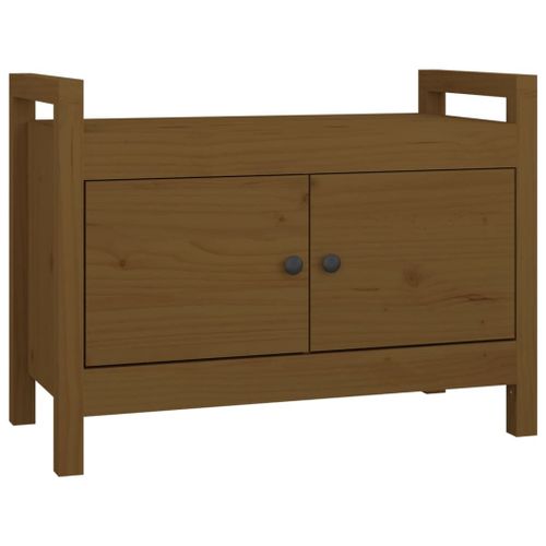 Vidaxl Banc D'entrée Marron Miel 80x40x60 Cm Bois De Pin Massif
