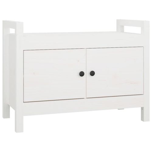 Vidaxl Banc D'entrée Blanc 80x40x60 Cm Bois De Pin Massif