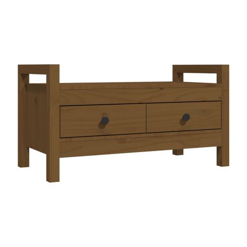 Vidaxl Banc D'entrée Marron Miel 80x40x43 Cm Bois De Pin Massif