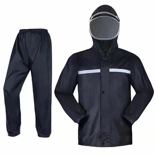 Ensemble Imperméable Et Pantalon De Pluie Fendu,Imperméable,Rester Au Sec Et Dans Tous Les Temps,À La Recherche De L'homme Parfait,Imbibé De Pluie