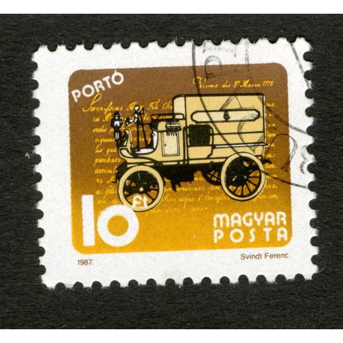 Timbre Oblitéré Magyar Posta, Porto, 10 Ft, 1987, Svindt Ferenc