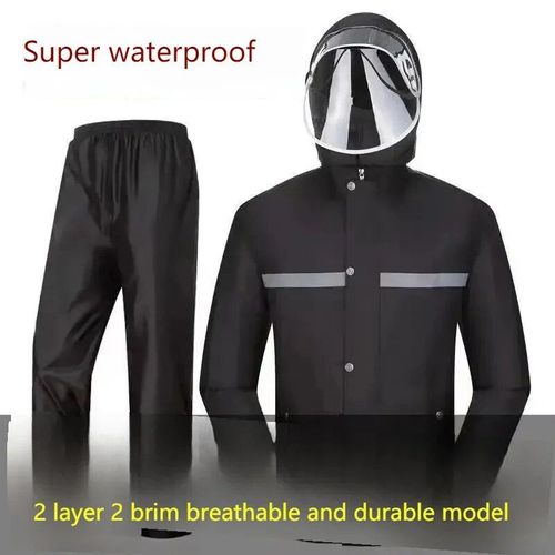 Ensemble Imperméable Et Pantalon De Pluie Fendu,Imperméable,Rester Au Sec Et Dans Tous Les Temps,À La Recherche De L'homme Parfait,Imbibé De Pluie
