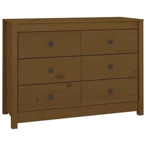 Vidaxl Armoire Latérale Marron Miel 100x40x72 Cm Bois De Pin Massif
