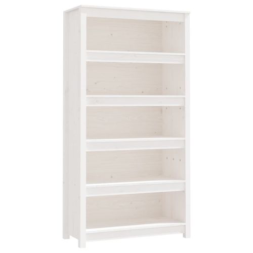 Vidaxl Bibliothèque Blanc 80x35x154 Cm Bois De Pin Massif