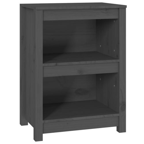 Vidaxl Bibliothèque Gris 50x35x68 Cm Bois De Pin Massif
