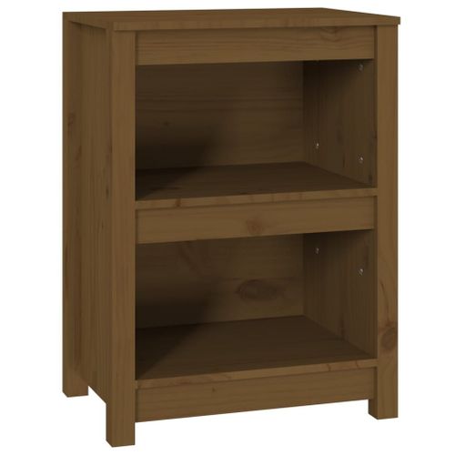 Vidaxl Bibliothèque Marron Miel 50x35x68 Cm Bois De Pin Massif