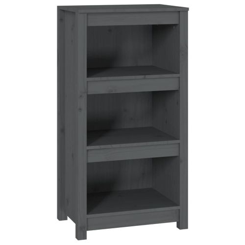 Vidaxl Bibliothèque Gris 50x35x97 Cm Bois De Pin Massif