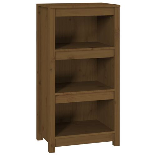 Vidaxl Bibliothèque Marron Miel 50x35x97 Cm Bois De Pin Massif