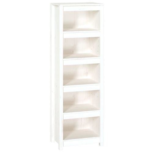 Vidaxl Bibliothèque Blanc 50x35x154 Cm Bois De Pin Massif