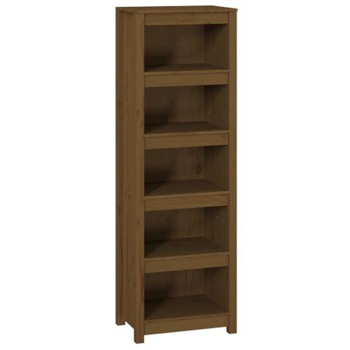 Vidaxl Bibliothèque Marron Miel 50x35x154 Cm Bois De Pin Massif