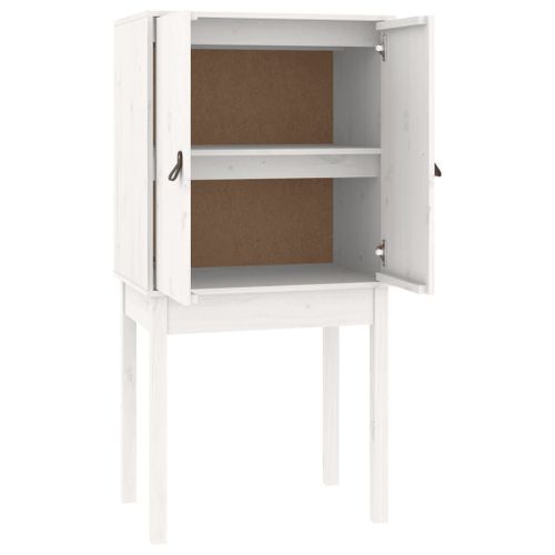 Vidaxl Buffet Haut Blanc 60x40x120 Cm Bois Massif De Pin