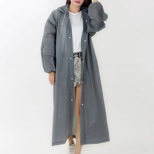 Imperméable Écologique Pour Hommes Et Femmes,Poncho À Capuche Noir,Vêtements De Pluie De Moto,Veste De Pluie Portable Transparente Pour Adultes
