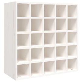 Vidaxl Armoire À Vin Blanc 56x25x56 Cm Bois De Pin Massif