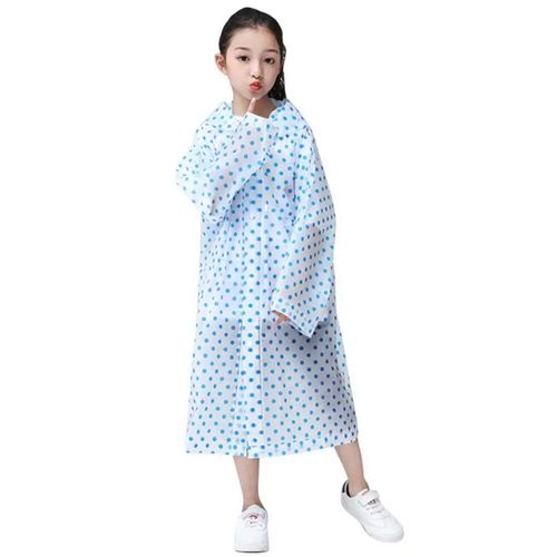 Poncho À Capuche Pour Enfants,Imperméable À Capuche,Non Jetable,Randonnée En Plein Air,Voyage,À Pois