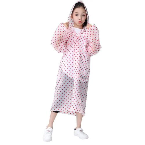Poncho À Capuche Pour Enfants,Imperméable À Capuche,Non Jetable,Randonnée En Plein Air,Voyage,À Pois