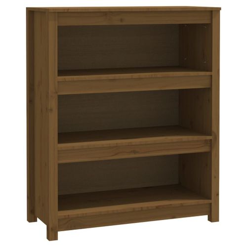 Vidaxl Bibliothèque Marron Miel 80x35x97 Cm Bois De Pin Massif