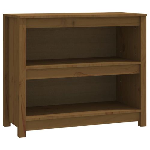 Vidaxl Bibliothèque Marron Miel 80x35x68 Cm Bois De Pin Massif
