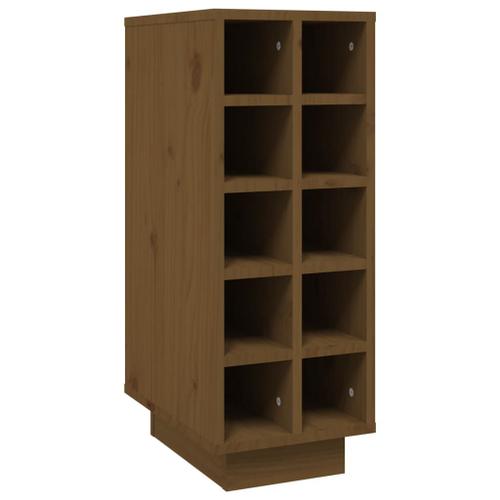 Vidaxl Armoire À Vin Marron Miel 23x34x61 Cm Bois De Pin Massif