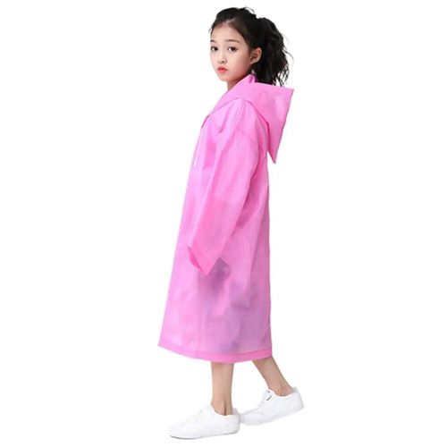 Imperméable Respirant Pour Enfants,Cape De Pluie À Capuche Pour Enfants,Imperméable Long,Fournitures D'extérieur