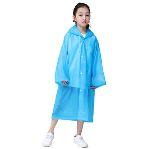 Imperméable Respirant Pour Enfants,Cape De Pluie À Capuche Pour Enfants,Imperméable Long,Fournitures D'extérieur