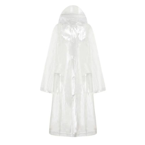 Imperméable Transparent Réutilisable Pour Homme Et Femme,Poncho Avec Capuche,Randonnée En Plein Air,Pêche,Oligplastique,Imperméable