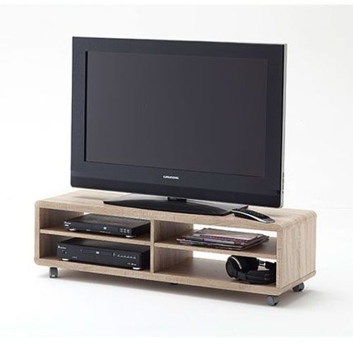 Meuble Tv 4 Niches 120x39x35 Cm Naturel - Youlia