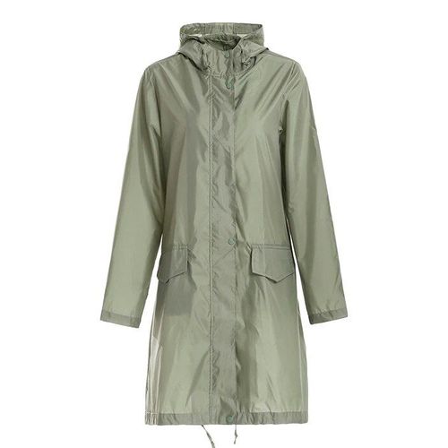 Imperméable Long Portable Pour Femme,Manteau De Pluie Respirant,Veste Pour Femme