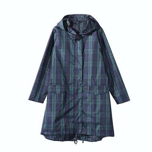 Imperméable Long Portable Pour Femme,Manteau De Pluie Respirant,Veste Pour Femme